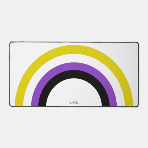 Non Binary Rainbow Non_Binary Flag Custom Desk Mat