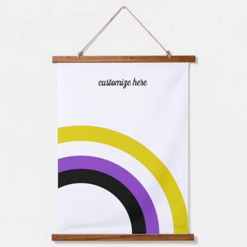 Non_Binary Rainbow Non Binary Pride Flag Custom Hanging Tapestry