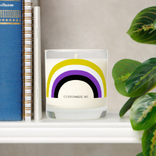 Non-Binary Rainbow Non Binary Pride Flag Scented Candle