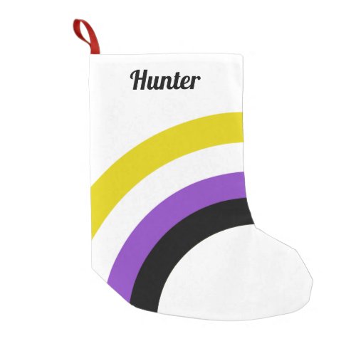 Non_Binary Rainbow Non Binary Pride Flag Small Christmas Stocking