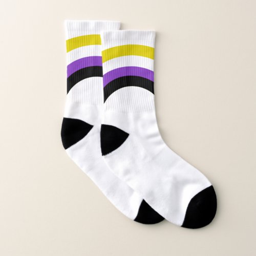 Non_Binary Rainbow Non Binary Pride Flag Socks