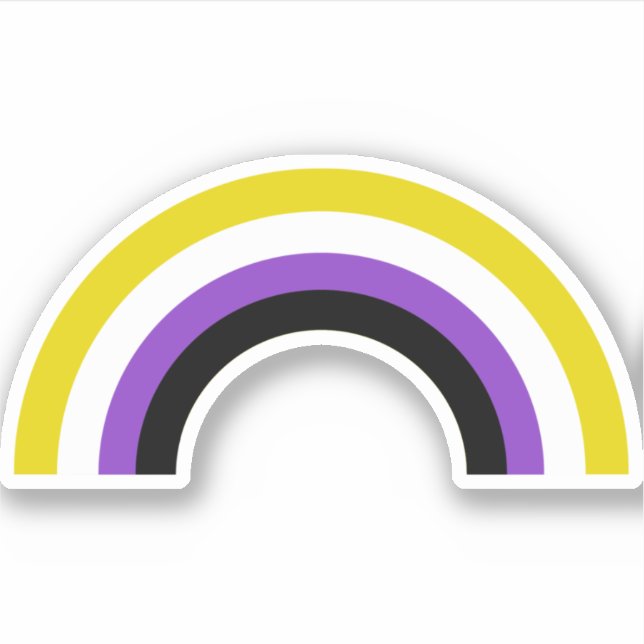 Non-Binary Rainbow Non Binary Pride Flag Sticker (Front)