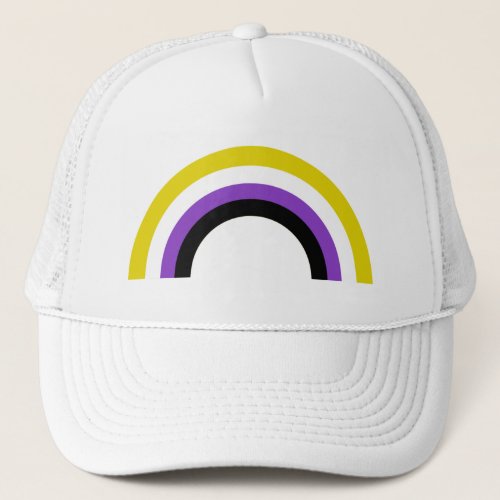 Non_Binary Rainbow Non Binary Pride Flag Trucker Hat