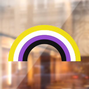 Non-Binary Rainbow Non Binary Pride Flag Window Cling