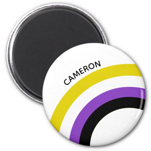 Non Binary Rainbow Pride Flag Personalized Magnet