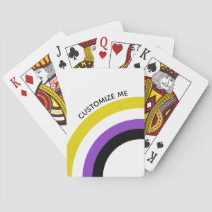 Non Binary Rainbow Pride Flag Personalized Poker Cards