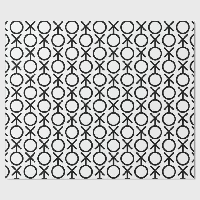 non binary symbol gender gay sexuality identity wrapping paper (Flat)