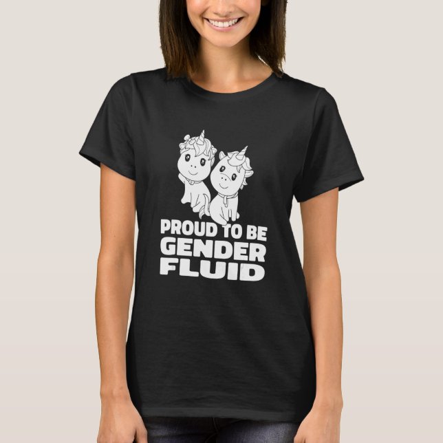 Non Binary Unicorn Pride Neutral - Genderless Gend T-Shirt (Front)