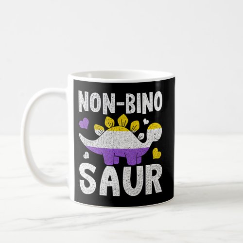 Non Bino Saur Dinosaur Aagender Non Binary Coffee Mug