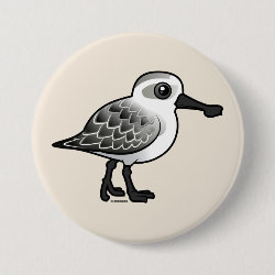 Spoon-billed Sandpiper non-breeding Round Button