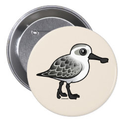 Spoon-billed Sandpiper non-breeding Round Button