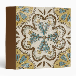Non-Embellished Batik Square II 3 Ring Binder