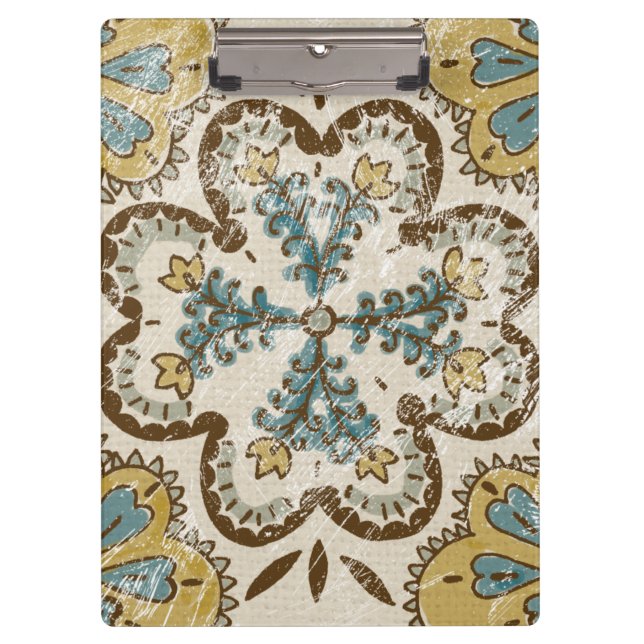 Non-Embellished Batik Square II Clipboard (Front)