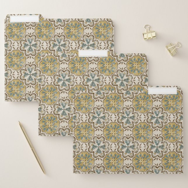 Non-Embellished Batik Square II File Folder (Set)