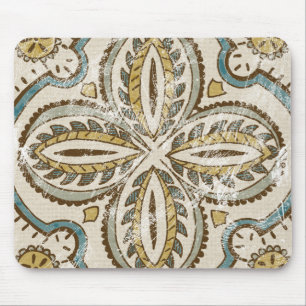 Non-Embellished Batik Square III Mouse Pad