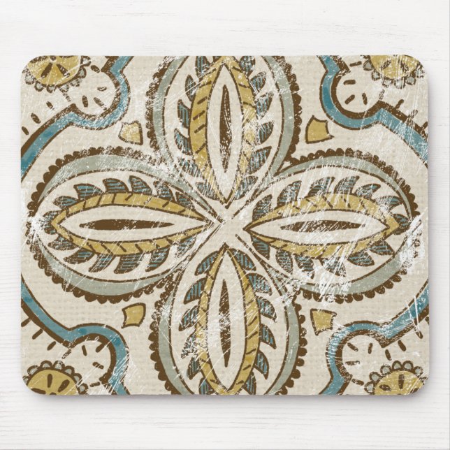 Non-Embellished Batik Square III Mouse Pad (Front)