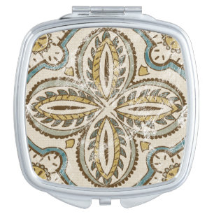 Non-Embellished Batik Square III Vanity Mirror