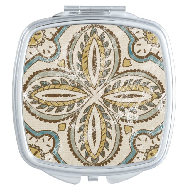 Non-Embellished Batik Square III Vanity Mirror (Front)