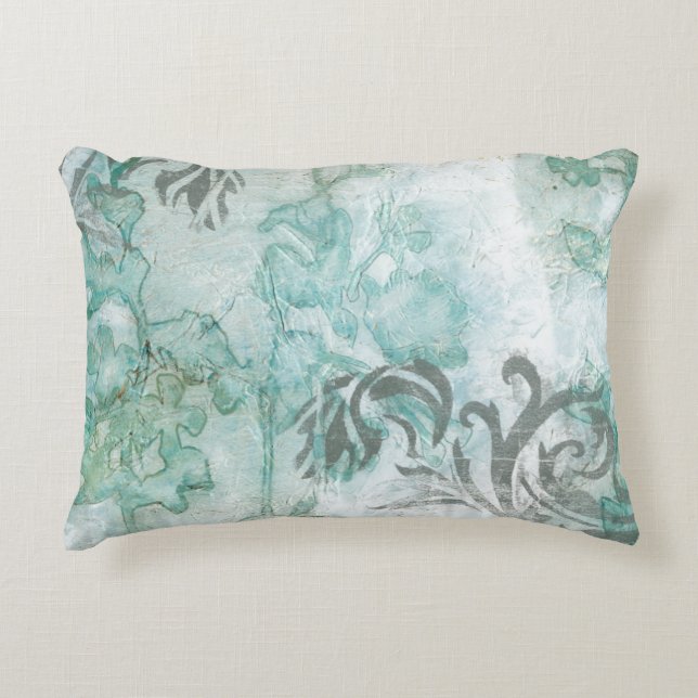 Non-Embellished Flower Spray III Accent Pillow (Front)
