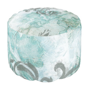 Non-Embellished Flower Spray III Pouf
