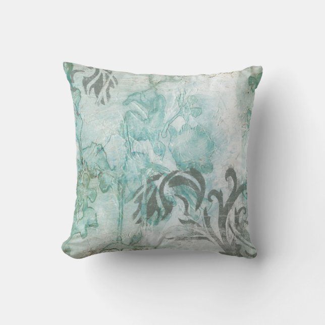 Non-Embellished Flower Spray III Throw Pillow (Front)