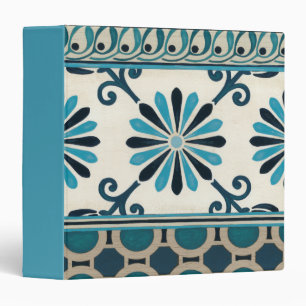 Non-Embellished Indigo Frieze II 3 Ring Binder