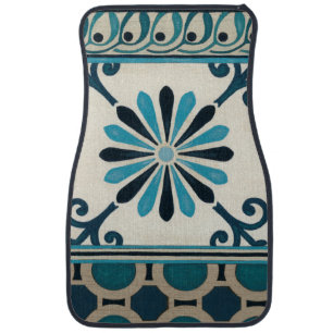 Non-Embellished Indigo Frieze II Car Mat