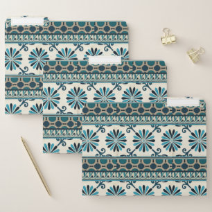 Non-Embellished Indigo Frieze II File Folder