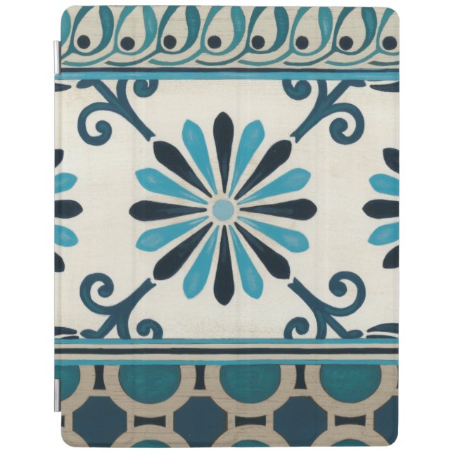 Non-Embellished Indigo Frieze II iPad Smart Cover (Front)