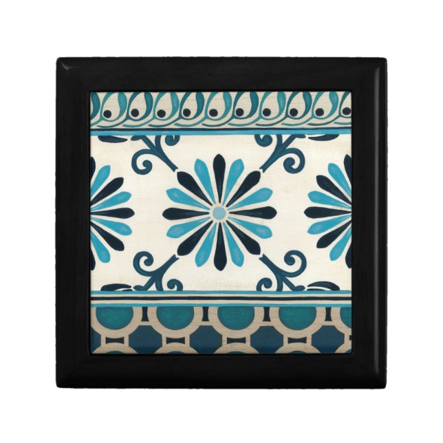 Non-Embellished Indigo Frieze II Keepsake Box (Front)