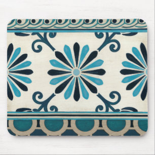 Non-Embellished Indigo Frieze II Mouse Pad