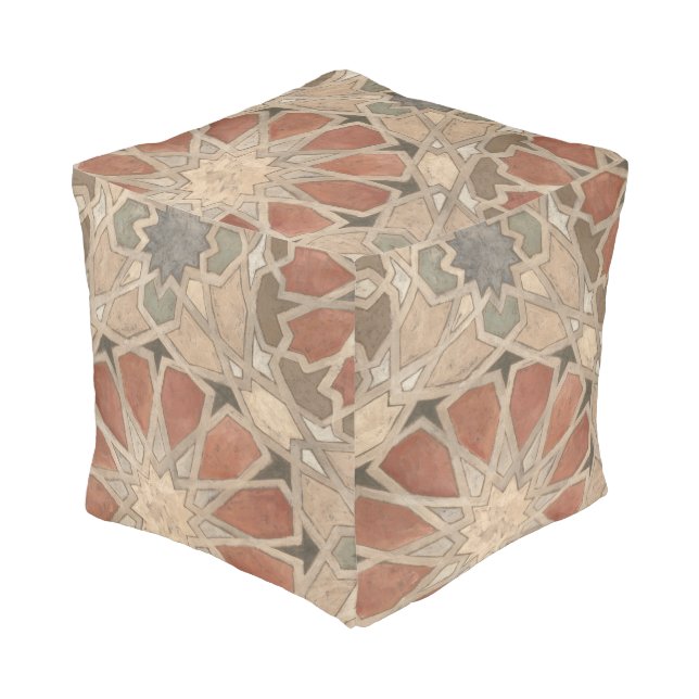 Non-Embellished Marrakesh Design I Pouf (Angled Front)