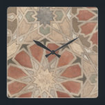 Non-Embellished Marrakesh Design I Square Wall Clock<br><div class="desc">Home Décor</div>