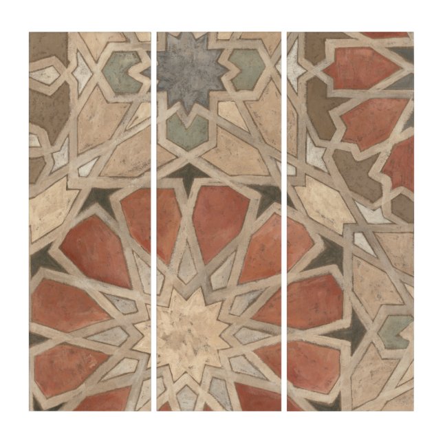Non-Embellished Marrakesh Design I Triptych (Front)