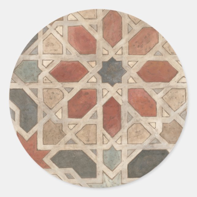 Non-Embellished Marrakesh Design II Classic Round Sticker (Front)
