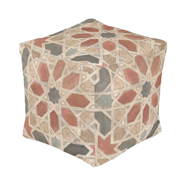 Non-Embellished Marrakesh Design II Pouf (Angled Front)