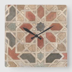 Non-Embellished Marrakesh Design II Square Wall Clock