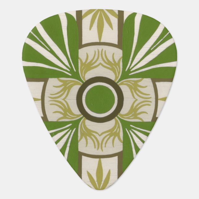 Non-Embellished Palm Motif I Guitar Pick (Front)