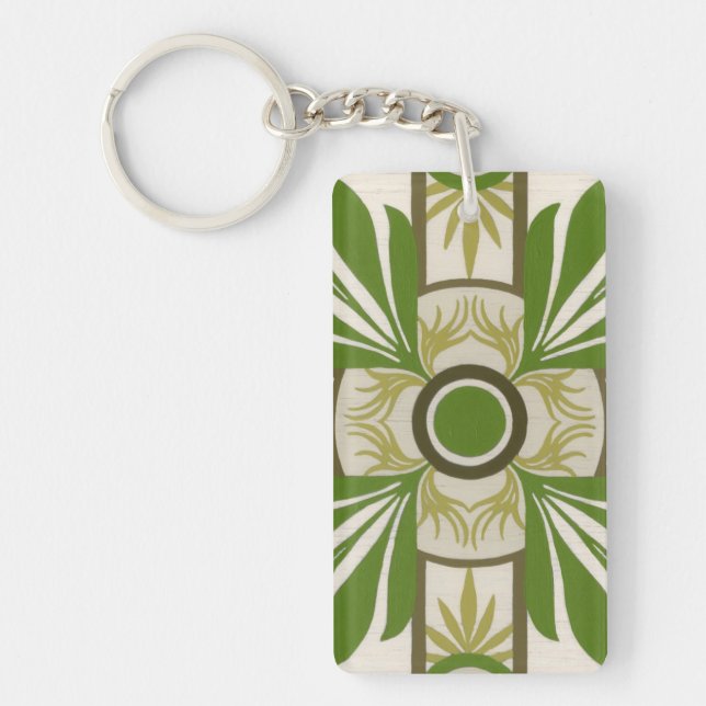 Non-Embellished Palm Motif I Keychain (Front)