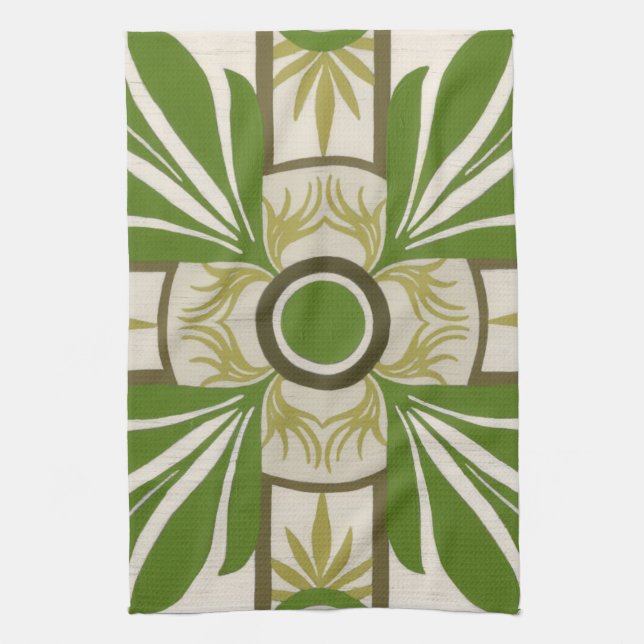 Non-Embellished Palm Motif I Towel (Vertical)