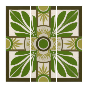Non-Embellished Palm Motif I Triptych
