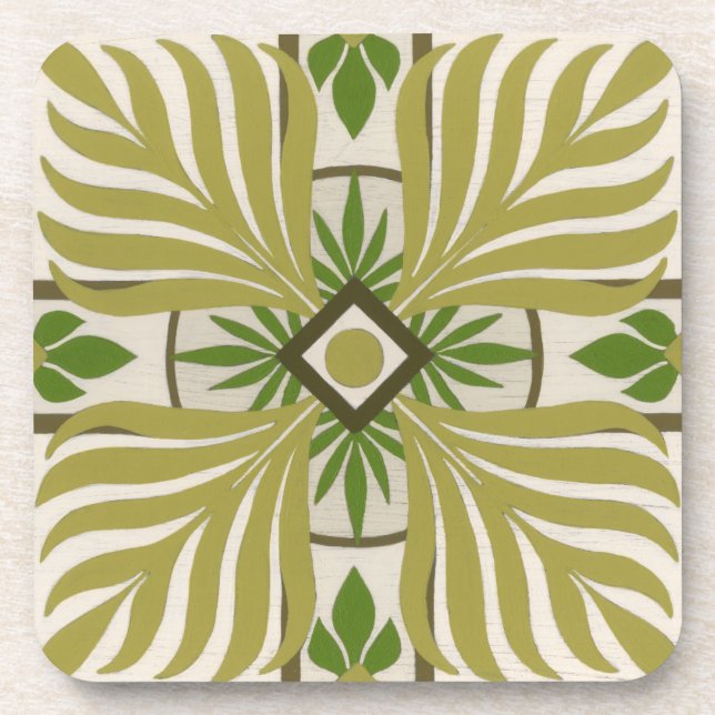 Non-Embellished Palm Motif II Coaster (Front)