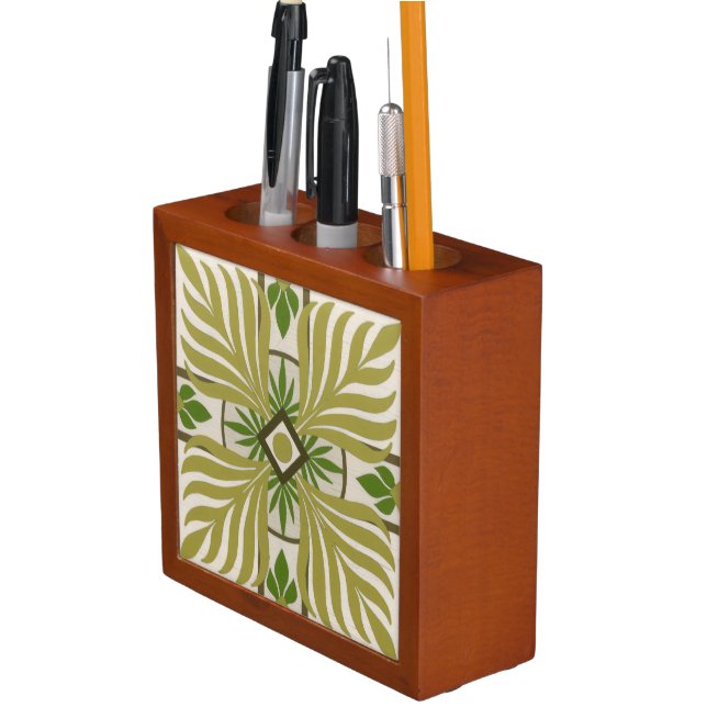Non-Embellished Palm Motif II Desk Organizer (In Situ)