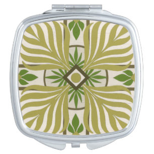 Non-Embellished Palm Motif II Mirror For Makeup