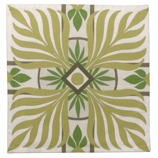 Non-Embellished Palm Motif II Napkin (Front)