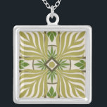 Non-Embellished Palm Motif II Silver Plated Necklace<br><div class="desc">Home Décor</div>