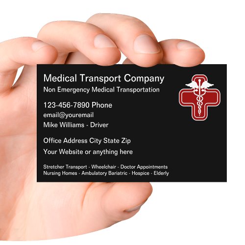 Non Emergency Medical Transportation Business Card