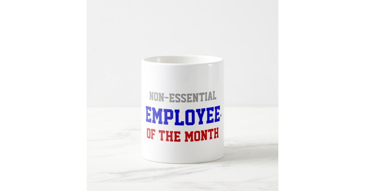 non essential employee of the month mug zazzle com office christmas party invitations