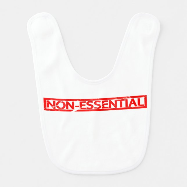 Non-essential Stamp Baby Bib (Front)