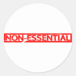 Non-essential Stamp Classic Round Sticker